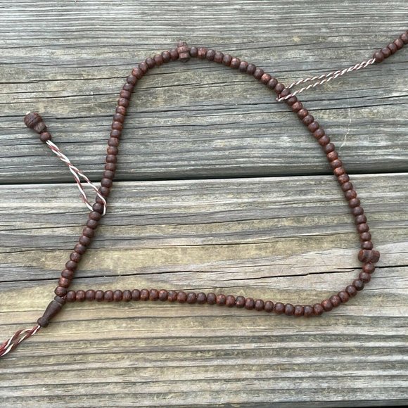 Handmade Genuine Wood Beads Religious Islamic Tasbeeh Prayer Beads Dark Brown - Picture 2 of 8